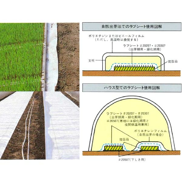 ユニチカ ラブシート 20307WTD (厚み)0.13mm×(幅)235cm×(長さ)50m | 農家のお店おてんとさん