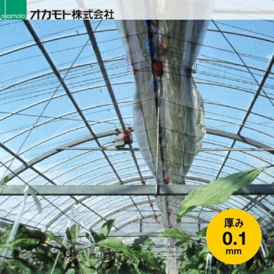 オカモト 超耐久性塗布型農POフィルム ソラシロ (白/白) 遮熱用 厚さ0.15mm 幅は選択 数量で長さ(m)を指定 | 農家のお店おてんとさん