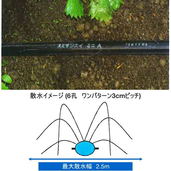 在庫限り】 住化農業資材 潅水チューブ スミサンスイ ミニA 200m 1巻 | 農家のお店おてんとさん