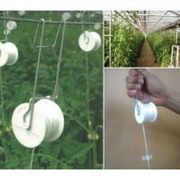 パスカル社 トマト誘引資材 ローラーフック 白 32m巻 50個セット