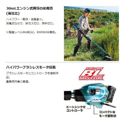Makita マキタ 充電式 草刈機 MUR100DSH 刈込み幅230mm 樹脂刃で安心 軽量/コンパクト | 農家のお店おてんとさん