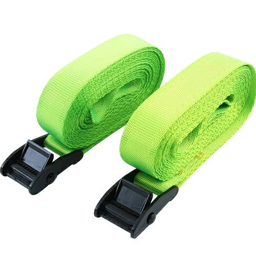 グリーンヘルムさん セット 藤原産業 E-Value カムバックル式荷締ベルト 4m BT-254 ライムグリーン